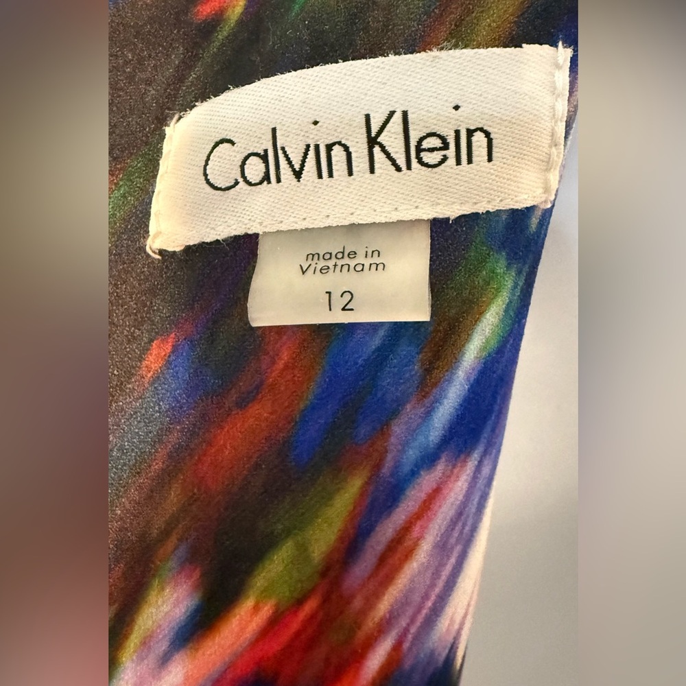 Calvin Klein Multicolor Sleeveless Women's sheath Dress size 12 - Picture 6 of 13